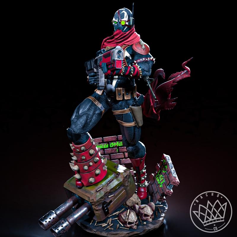 命令突袭雕像 - 3D打印模型|Commando Spawn Statue – 3D Print Model STL