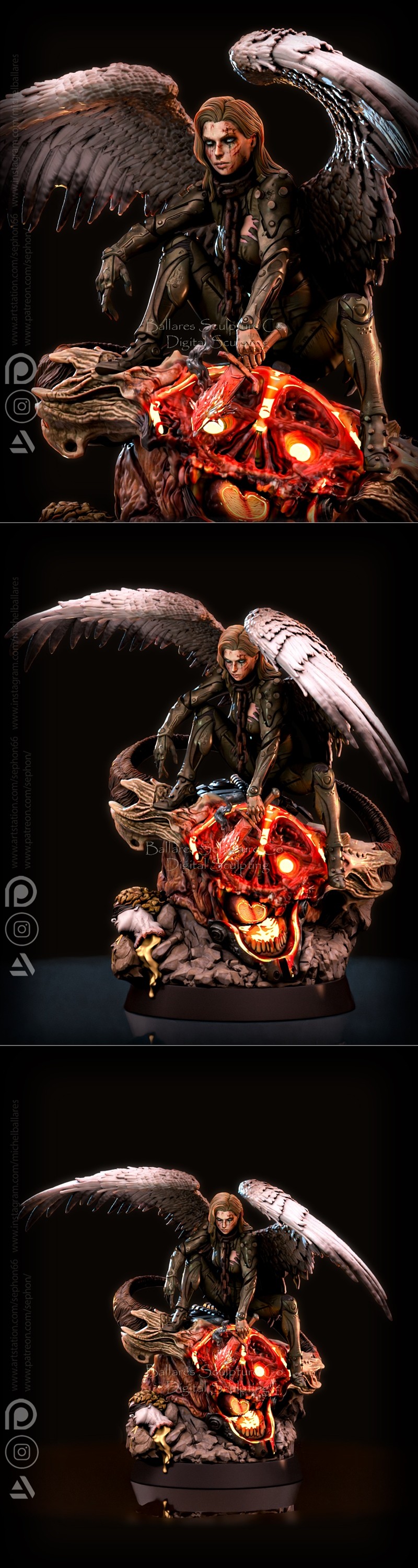 破碎的圣使——3D打印模型|Broken Seraphin – 3D Print Model STL