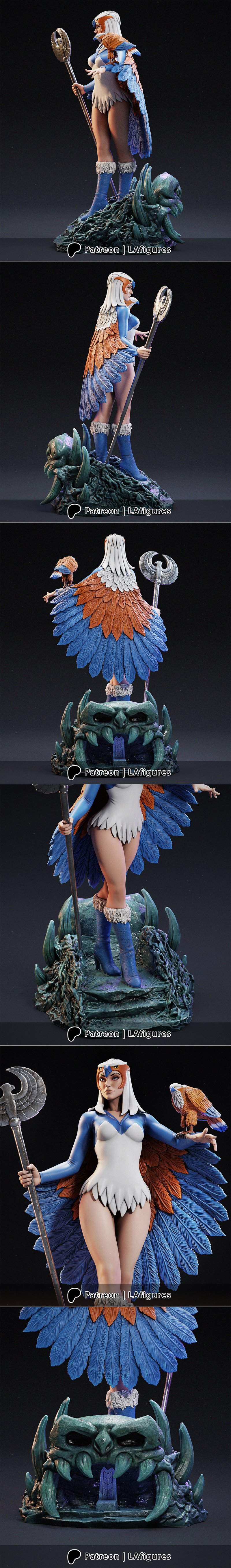 L.A. Figures-巫女-3D打印模型|L.A. Figures – Sorceress – 3D Print Model STL