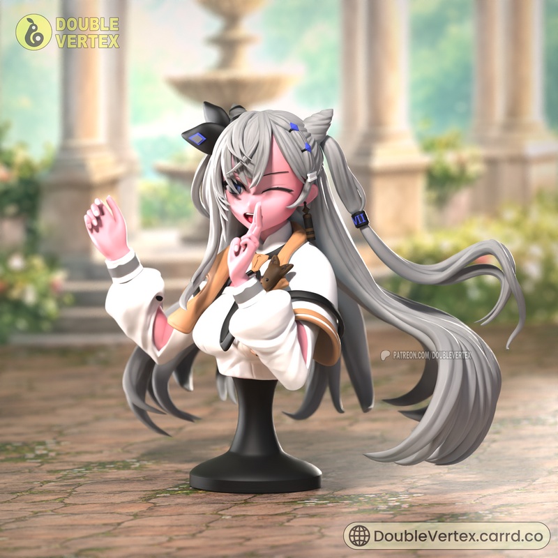 Hololive ID 3D打印模型：Vestia Zeta角色立绘玩偶|Double Vertex – Vestia Zeta – Hololive ID Vtuber Bust Figure – 3D Print Model