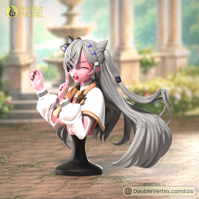 Hololive ID 3D打印模型：Vestia Zeta角色立绘玩偶|Double Vertex – Vestia Zeta – Hololive ID Vtuber Bust Figure – 3D Print Model