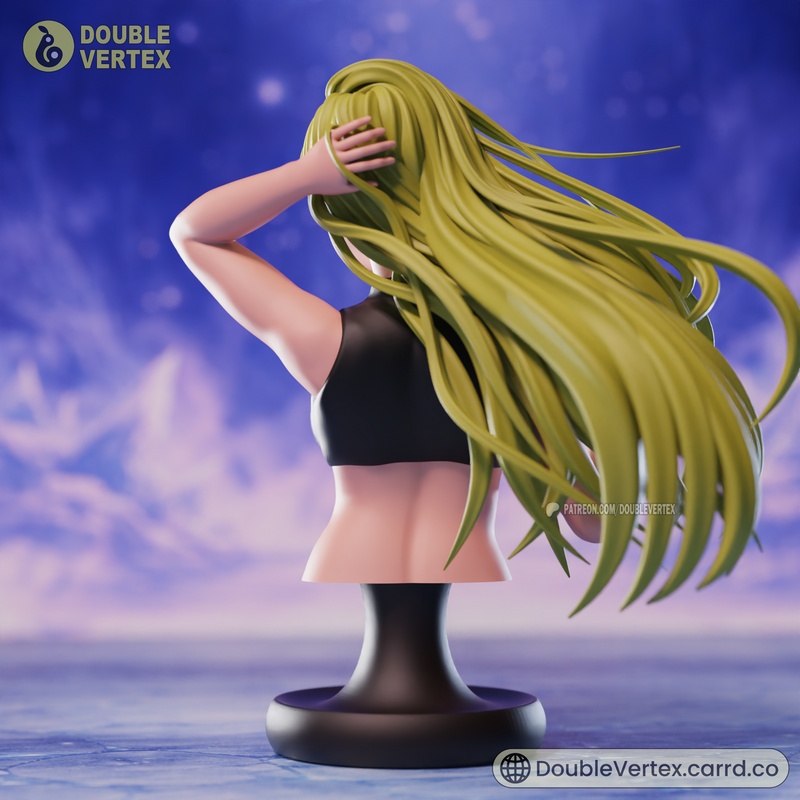 双顶点——咒术回战 朽木露琪亚 3D打印模型|Double Vertex – Tsukumo Yuki – Jujutsu Kaisen Bust Figure – 3D Print Model