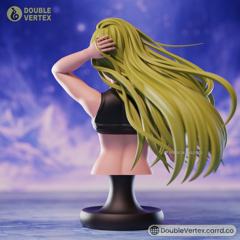 双顶点——咒术回战 朽木露琪亚 3D打印模型|Double Vertex – Tsukumo Yuki – Jujutsu Kaisen Bust Figure – 3D Print Model