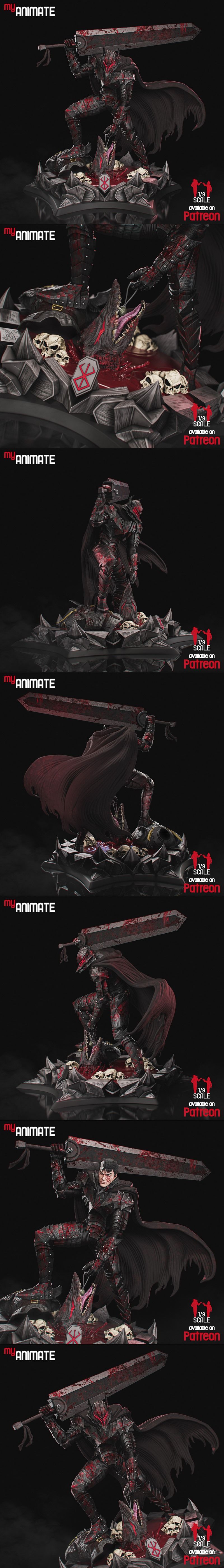 MyAnimate - 《博德之门》3D打印模型|MyAnimate – Guts (Berserk) – 3D Print Model STL