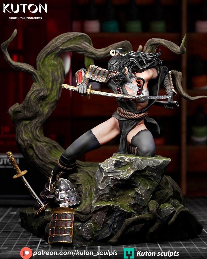 Kurohana 3D打印模型角色 figurines|Kuton Figurines – Kurohana – 3D Print Model STL