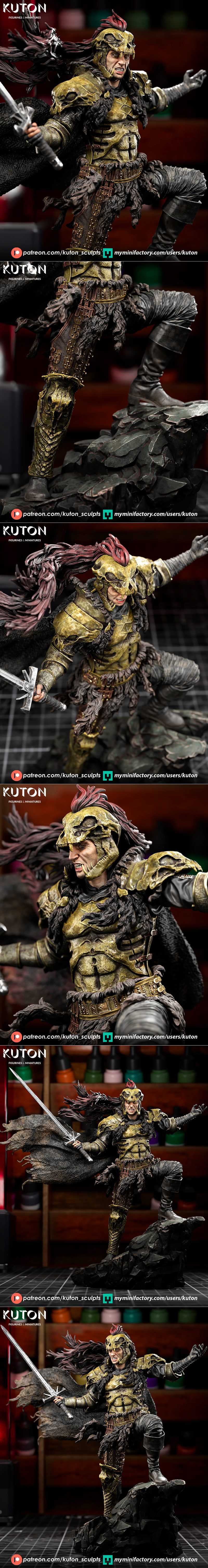Kuton 3D打印模型：Kurgan角色玩偶|Kuton Figurines – Kurgan – 3D Print Model STL