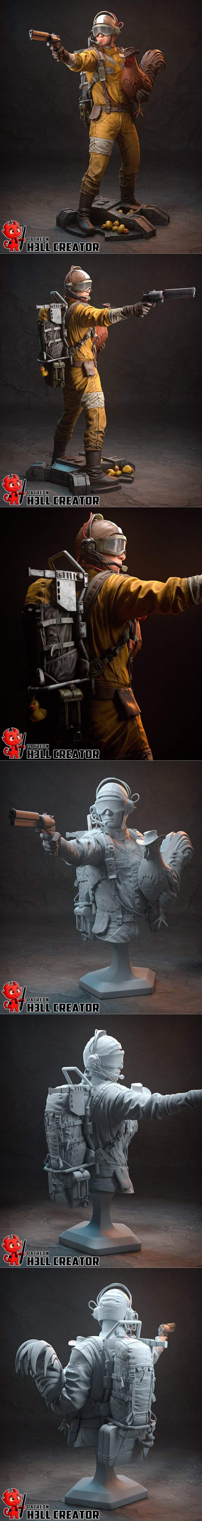 H3LL创造者 - 阿瑞斯 - 3D打印模型|h3LL creator – Raider – 3D Print Model STL