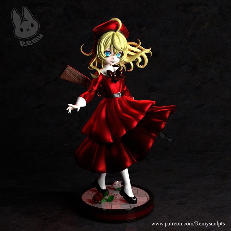 瑞米塑形 - 丹娅·德古拉彻夫 - 3D打印模型|Remy Sculpts – Tanya Degurechaff – 3D Print Model STL