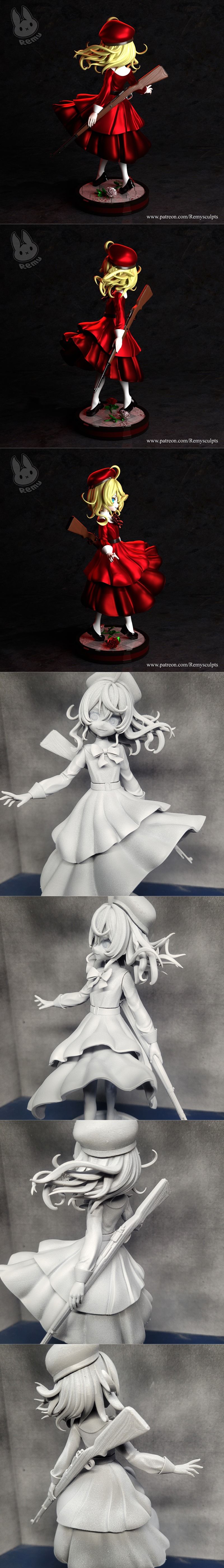 瑞米塑形 - 丹娅·德古拉彻夫 - 3D打印模型|Remy Sculpts – Tanya Degurechaff – 3D Print Model STL