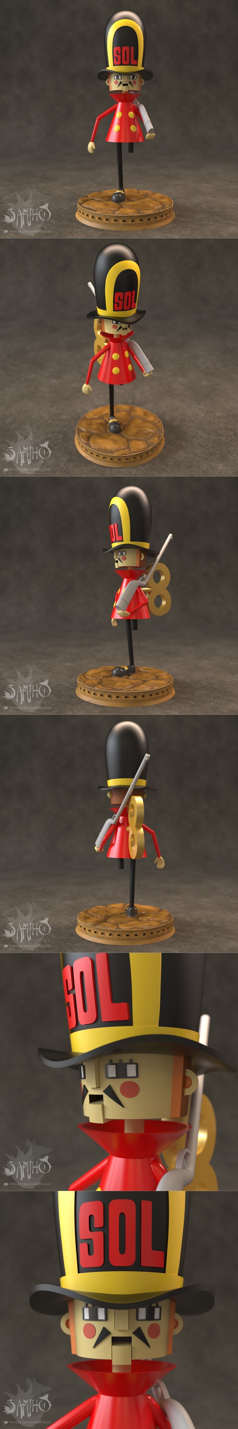 Samiho Studios雷霆战士3D打印模型|Samiho Studios – Thunder Soldier Idle Version – 3D Print Model STL