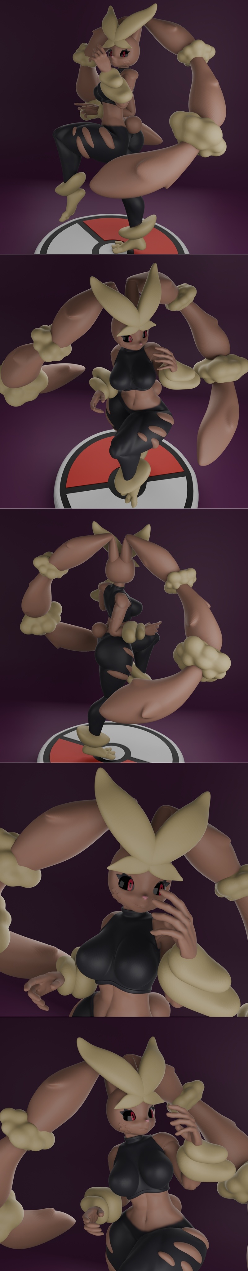 宝可梦 3D打印模型： Mega洛奇乌|Pokemon – Mega Lopunny – 3D Print Model STL