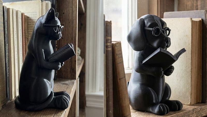 智性猫咪与智性狗狗——3D打印模型|The Intellectual Cat and The Intellectual Dog – 3D Print Model STL