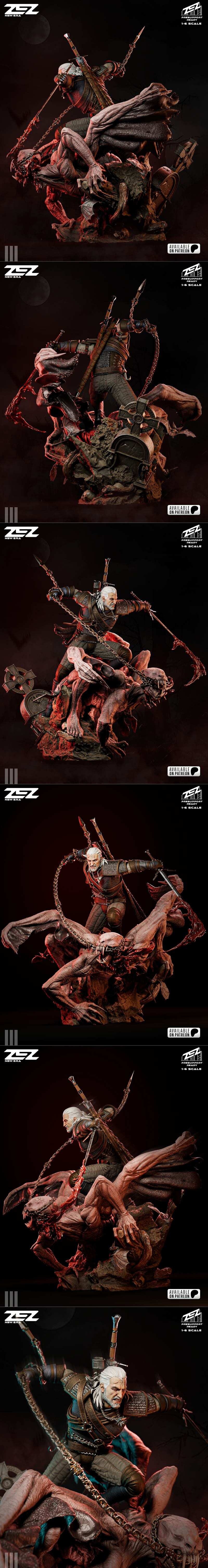 泽泽工坊 - 亡灵法师 - 诡秘之主 3D打印模型|ZEZ Studio – Geralt – The Witcher – 3D Print Model STL