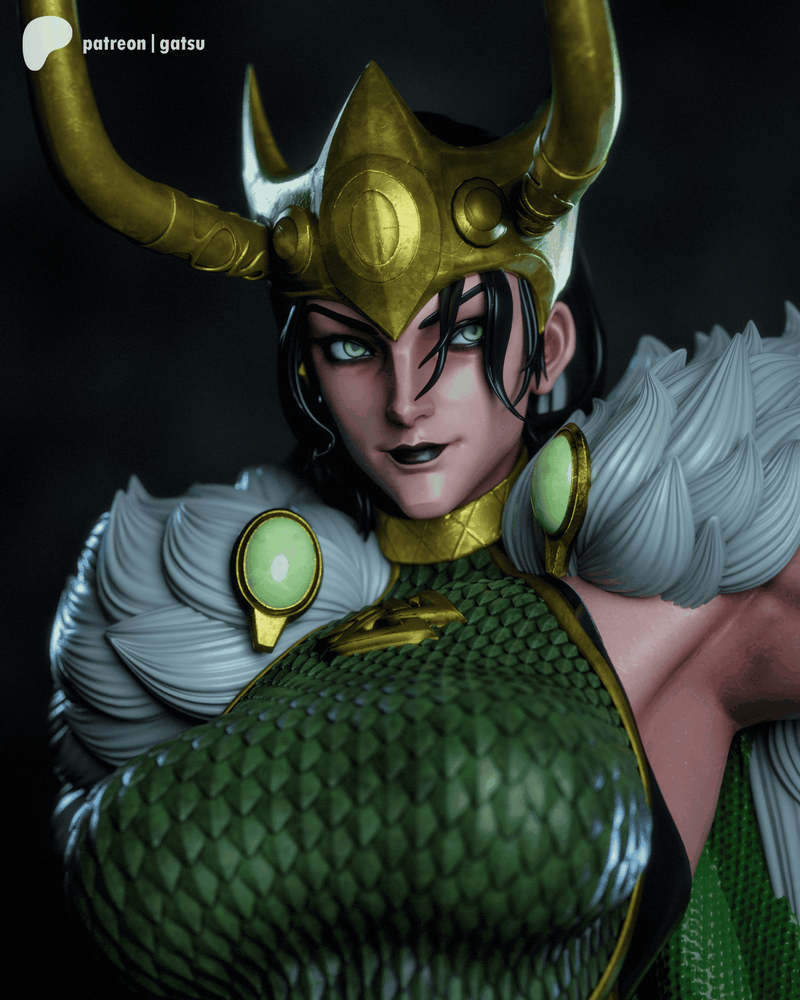 Gatsu Studios旗下《雷神》角色“洛基”3D打印模型|Gatsu Studios – Marvel – Lady Loki – 3D Print Model
