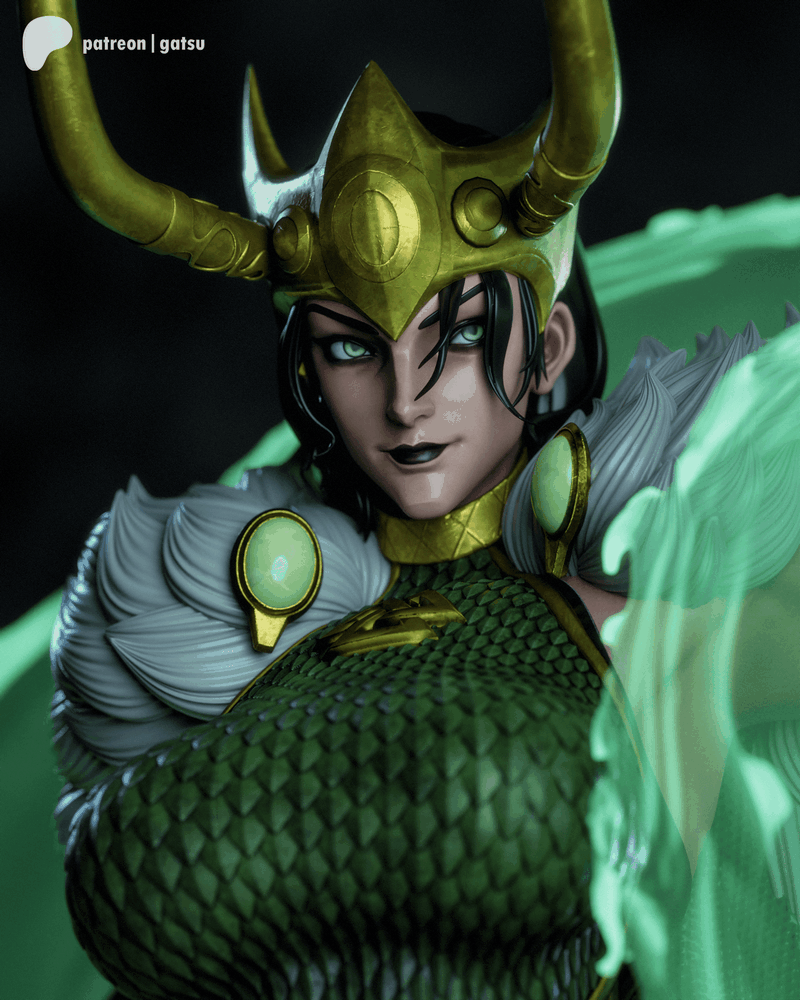 Gatsu Studios旗下《雷神》角色“洛基”3D打印模型|Gatsu Studios – Marvel – Lady Loki – 3D Print Model