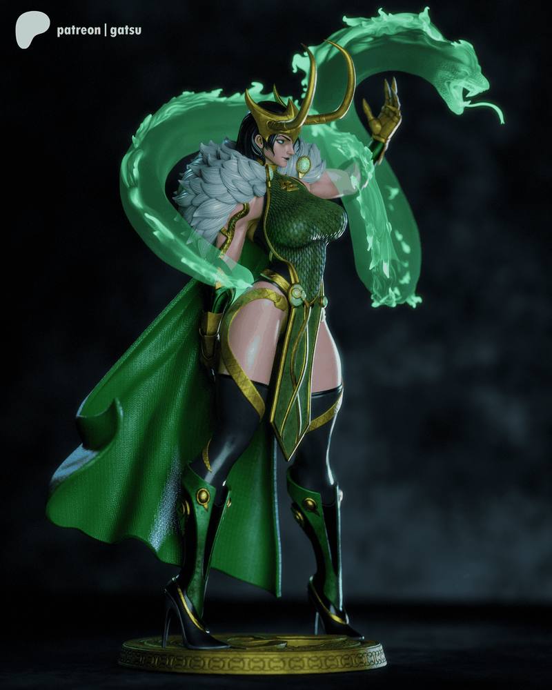 Gatsu Studios旗下《雷神》角色“洛基”3D打印模型|Gatsu Studios – Marvel – Lady Loki – 3D Print Model