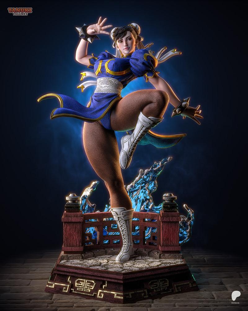 春丽 3D打印模型|Tanuki Figures – Chun-Li – Street Fighter – 3D Print Model STL