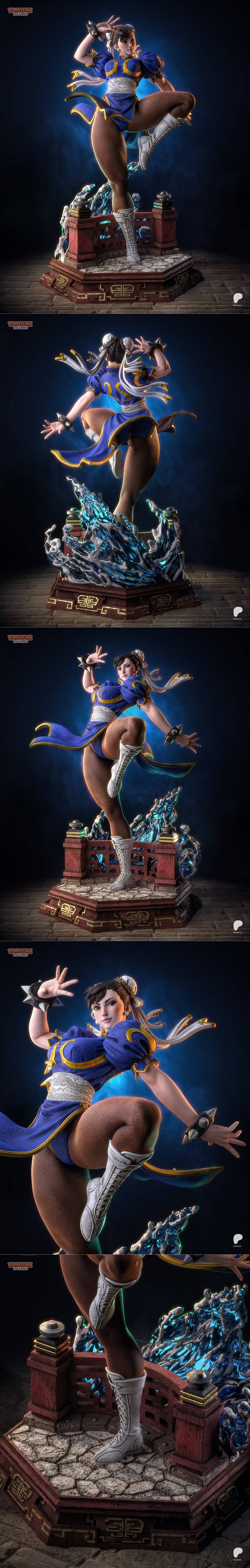 春丽 3D打印模型|Tanuki Figures – Chun-Li – Street Fighter – 3D Print Model STL