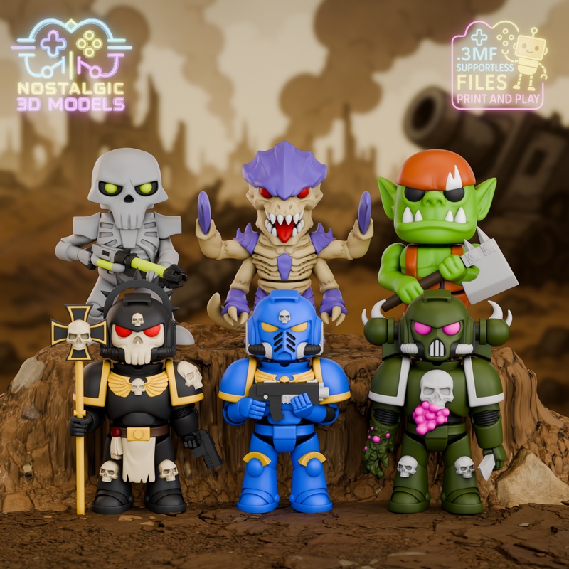怀旧之旅：印刻动漫角色——3D打印模型集|Nostalgic – Print and Play November 2025 – 3D Print Model