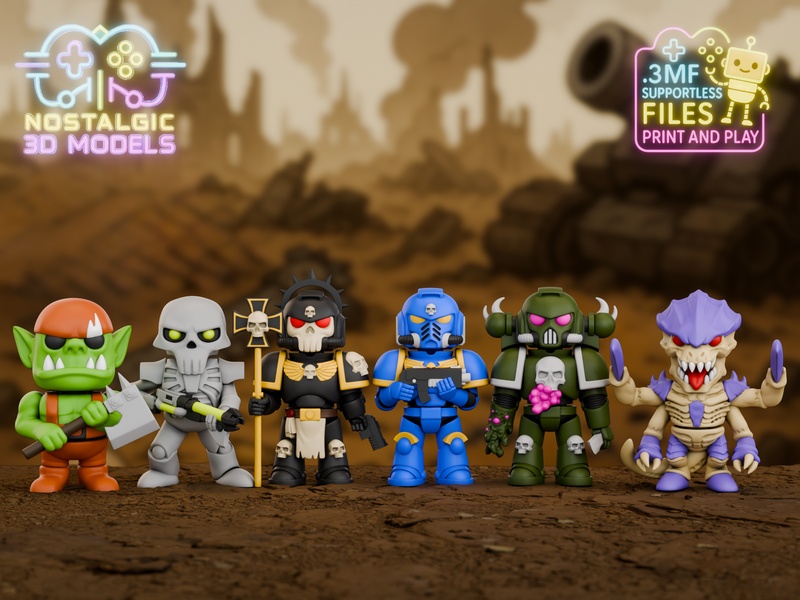 怀旧之旅：印刻动漫角色——3D打印模型集|Nostalgic – Print and Play November 2025 – 3D Print Model