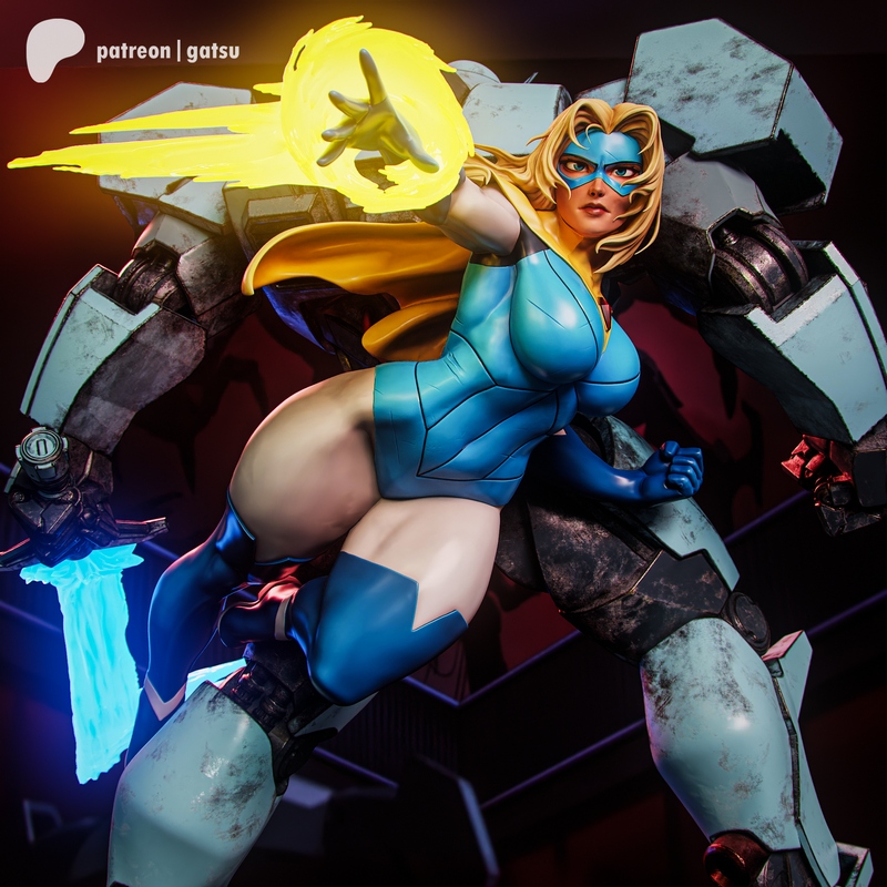 Gatsu Studios旗下3D打印模型：《机械师》 blonde blazer角色造型|Gatsu Studios – Dispatch – Blonde Blazer and Mechaman – 3D Print Model