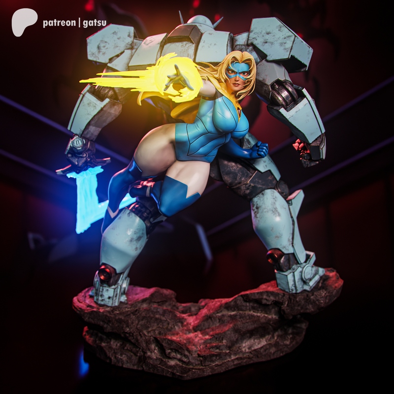 Gatsu Studios旗下3D打印模型：《机械师》 blonde blazer角色造型|Gatsu Studios – Dispatch – Blonde Blazer and Mechaman – 3D Print Model