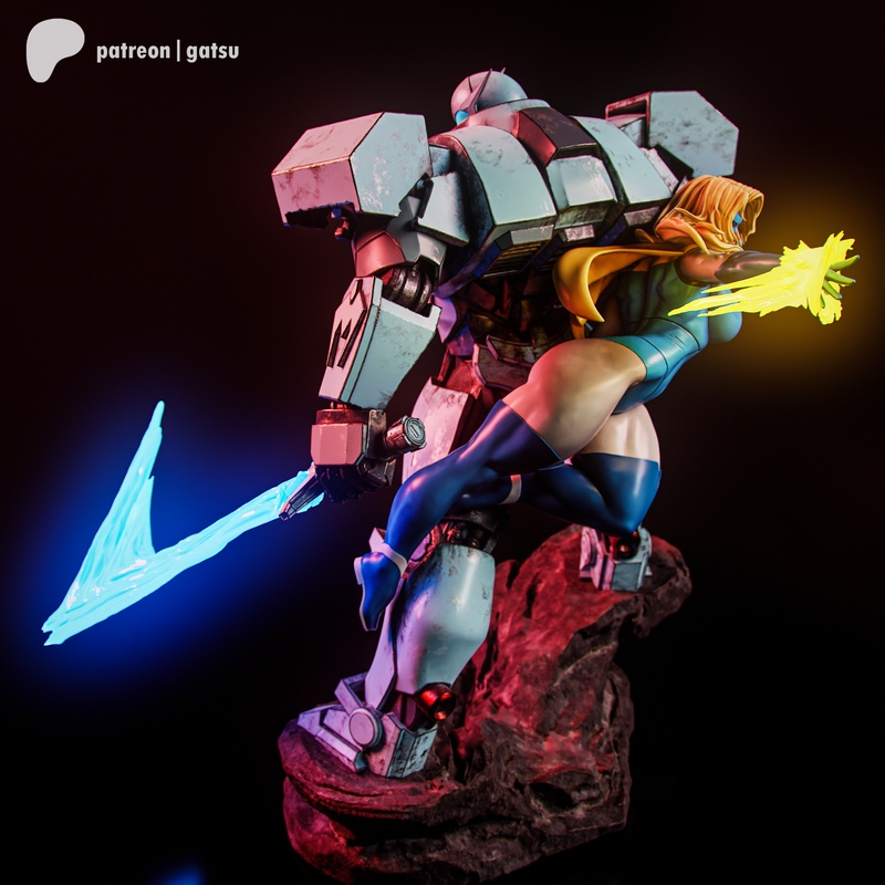 Gatsu Studios旗下3D打印模型：《机械师》 blonde blazer角色造型|Gatsu Studios – Dispatch – Blonde Blazer and Mechaman – 3D Print Model