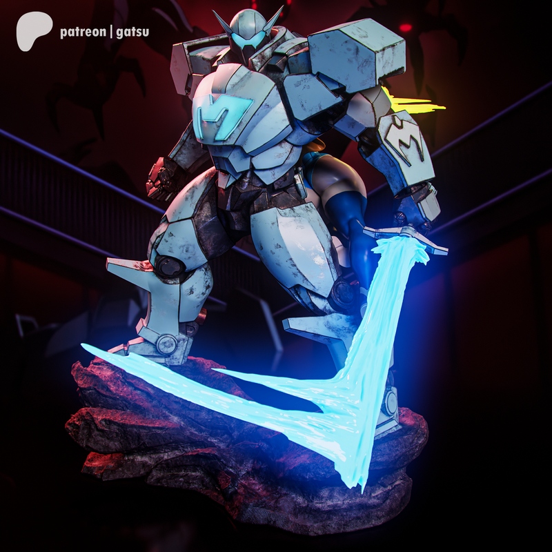 Gatsu Studios旗下3D打印模型：《机械师》 blonde blazer角色造型|Gatsu Studios – Dispatch – Blonde Blazer and Mechaman – 3D Print Model