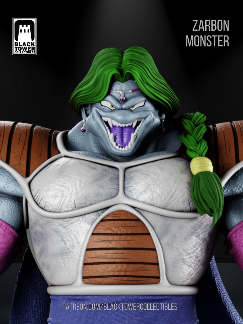黑塔收藏品-Zarbon怪兽-3D打印模型|Black Tower Collectibles – Zarbon Monster – 3D Print Model