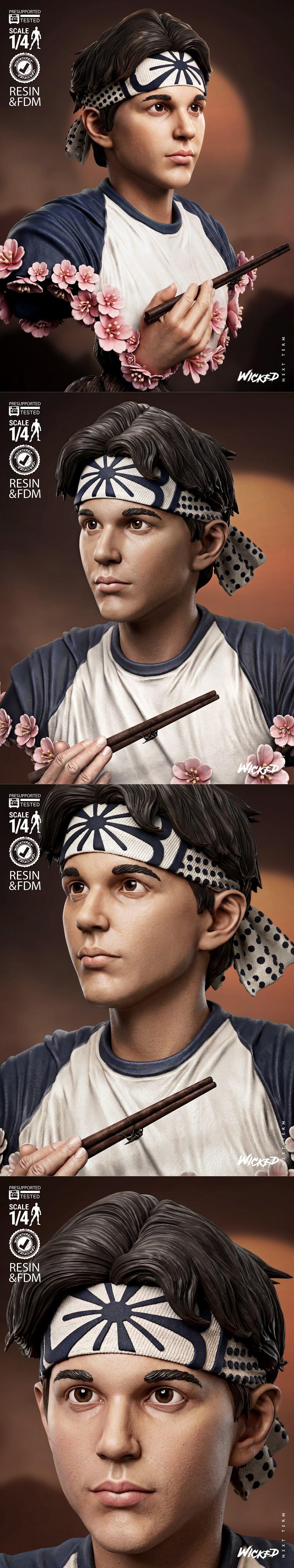 Wicked丹尼尔·拉鲁索 bust 3D打印模型|Wicked – Daniel Larusso Bust Portrait – 3D Print Model STL