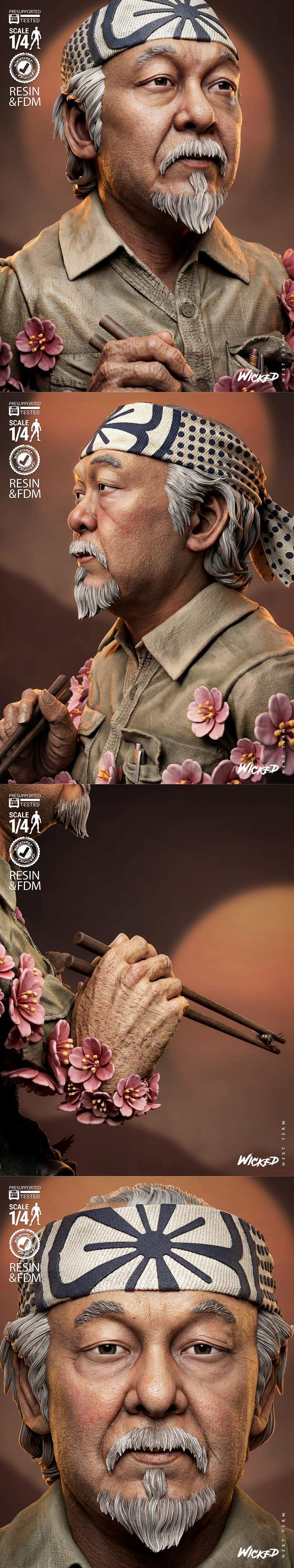 邪恶之地 - 米海吉半身像 - 3D打印模型|Wicked – Miyagi Bust Portrait – 3D Print Model STL