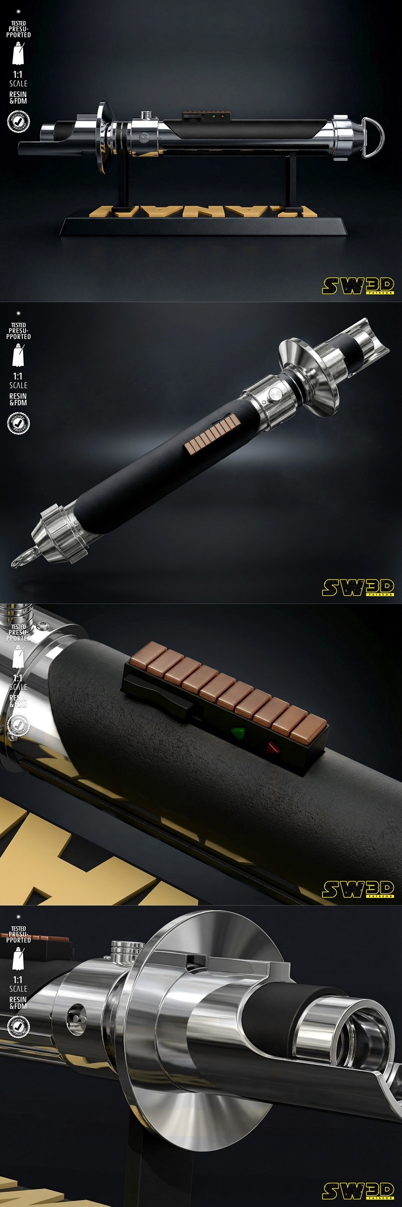 SW3D - Kanan光剑 - 3D打印模型|SW3D – Kanan Lightsaber – 3D Print Model STL