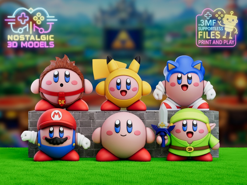 怀旧之作—— Kirby超级 Smash 3D打印模型|Nostalgic – Kirby Super Smash – 3D Print Model