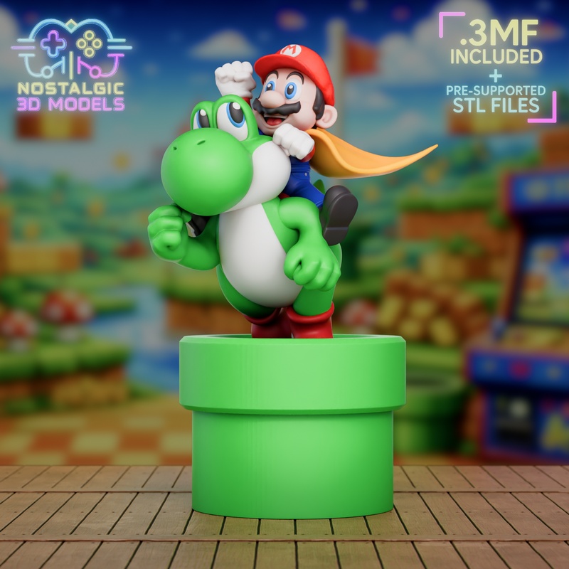 3D打印马里奥卡带、钥匙扣、墙饰及玩偶套装|Nostalgic – Mario Cartridge, Keychain, Wall Decor and Figure Package – 3D Print Model