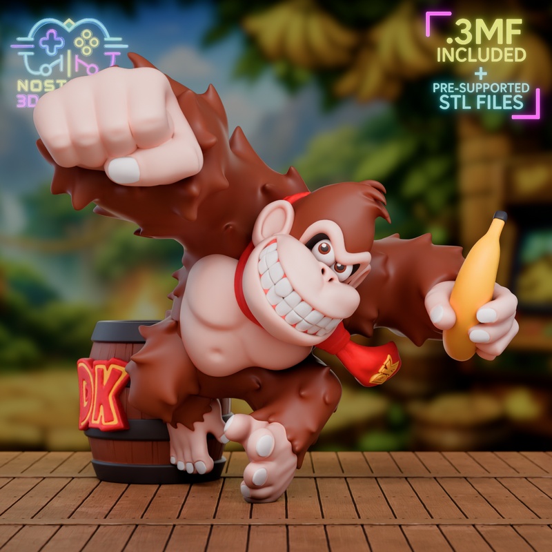 经典怀旧：donkey kong 3D打印模型套装|Nostalgic – Donkey Kong Cartridge, Keychain, Wall Decor and Figure Package – 3D Print Model
