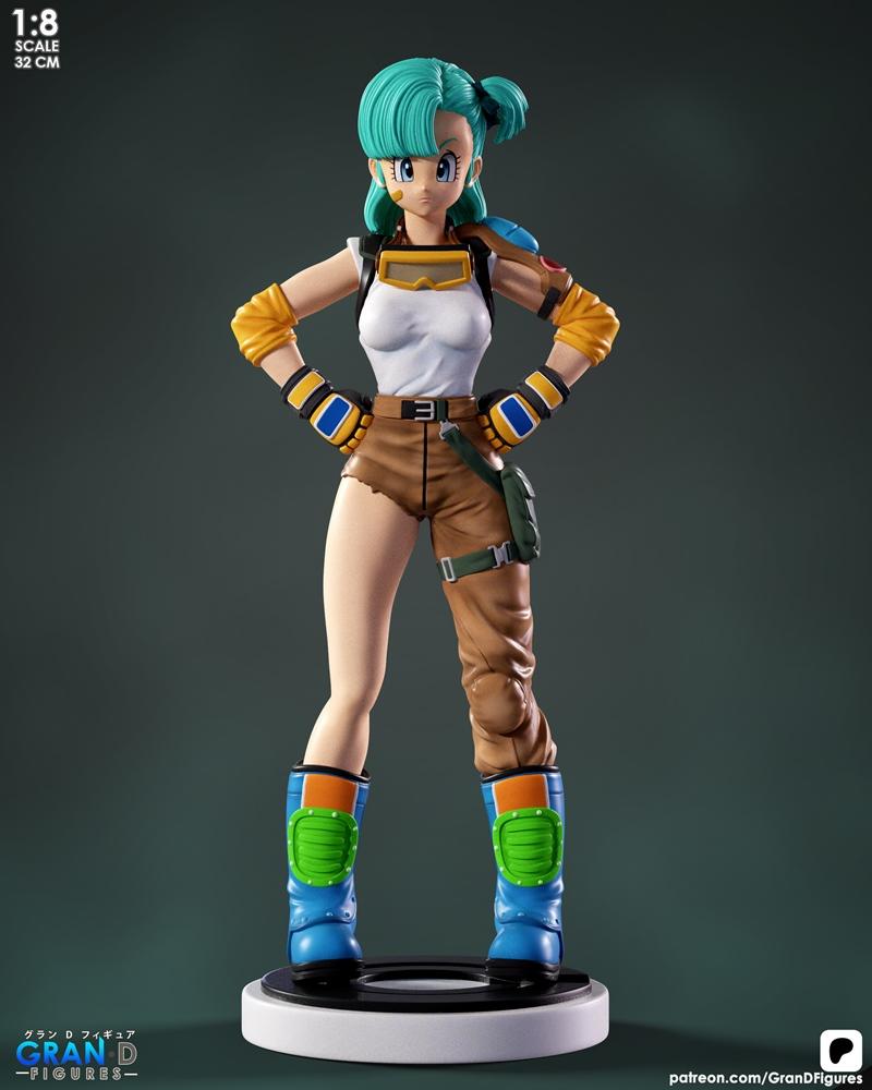 龙珠 Bulma 3D打印模型|Gran D Figures – Bulma – Dragon Ball – 3D Print Model STL