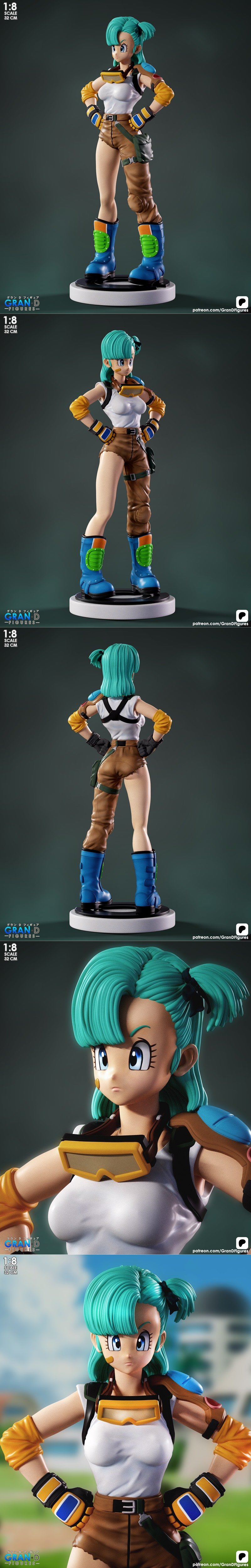 龙珠 Bulma 3D打印模型|Gran D Figures – Bulma – Dragon Ball – 3D Print Model STL