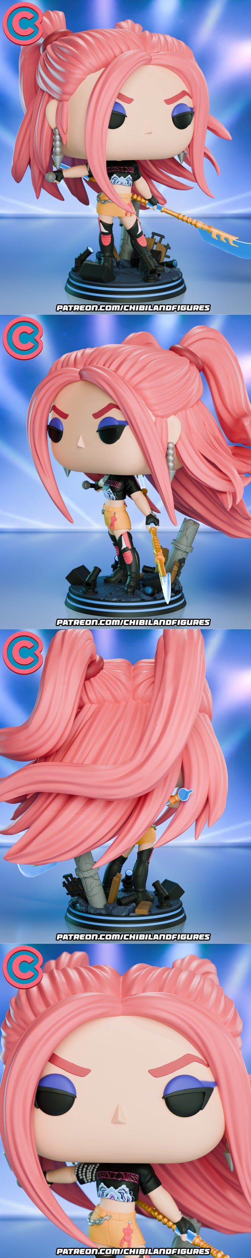 KPOP恶魔猎人Mira 3D打印模型|Chibi Land Figures – Mira Funko – Kpop Demon Hunters – 3D Print Model STL