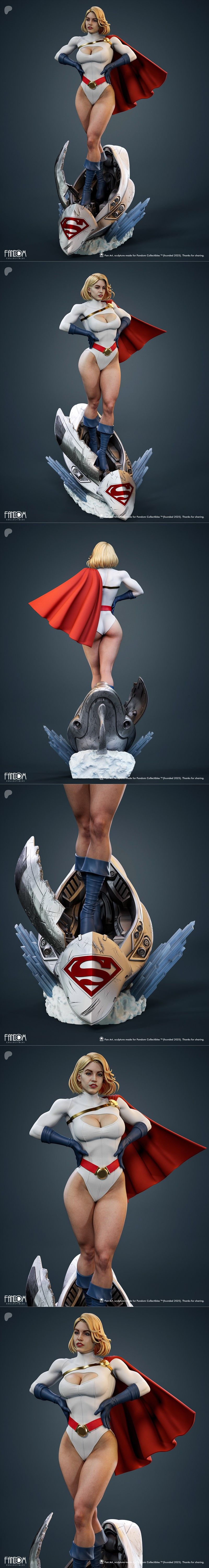 3D打印模型：PowerGirl收藏品|Fandom Collectibles – PowerGirl – 3D Print Model STL