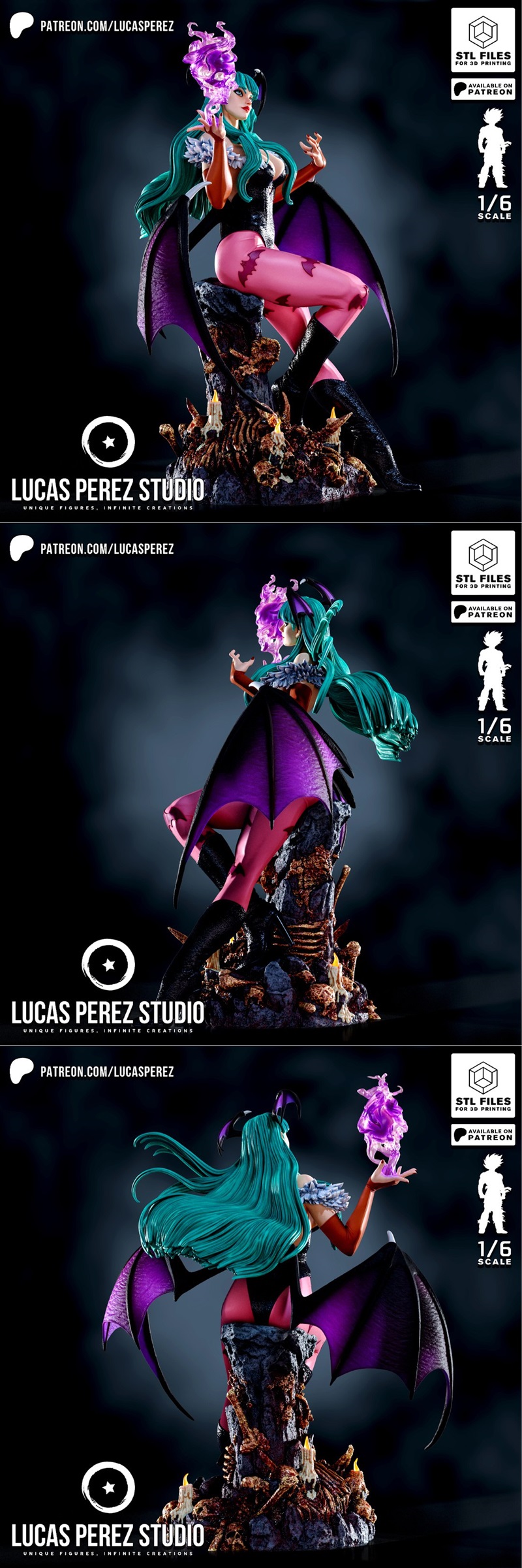摩尔根 3D打印模型|Lucas Perez – Morrigan – 3D Print Model STL