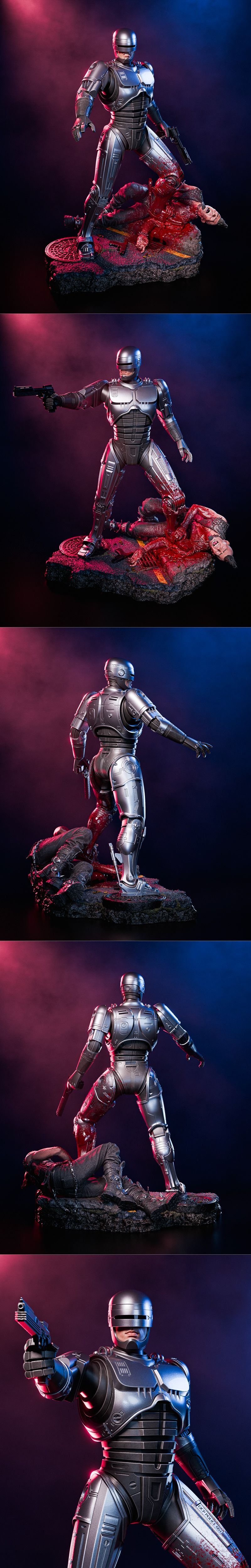 CA 3D工作室 - 机械战警 - 3D打印模型|CA 3D Studios – Scale Robocop – 3D Print Model STL