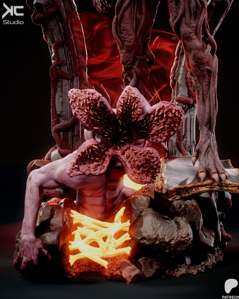 KC Studio - 诡秘之物 3D打印模型|KC Studio – Vecna – Stranger Things Fanart – 3D Print Model