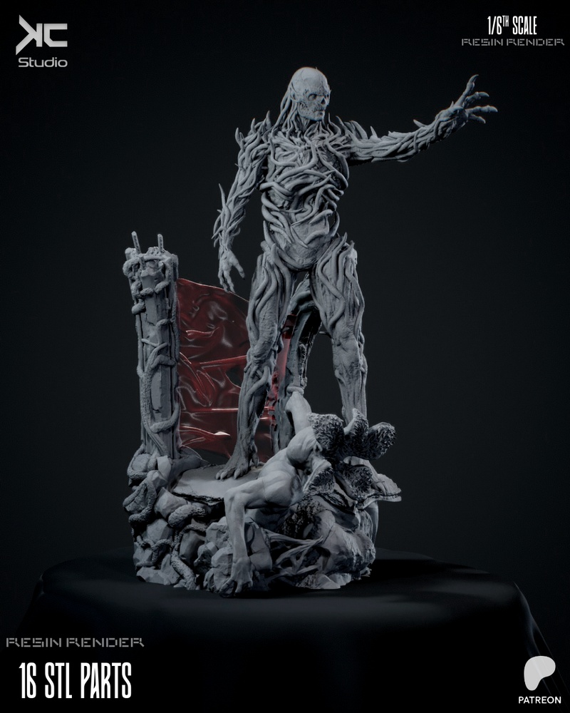 KC Studio - 诡秘之物 3D打印模型|KC Studio – Vecna – Stranger Things Fanart – 3D Print Model