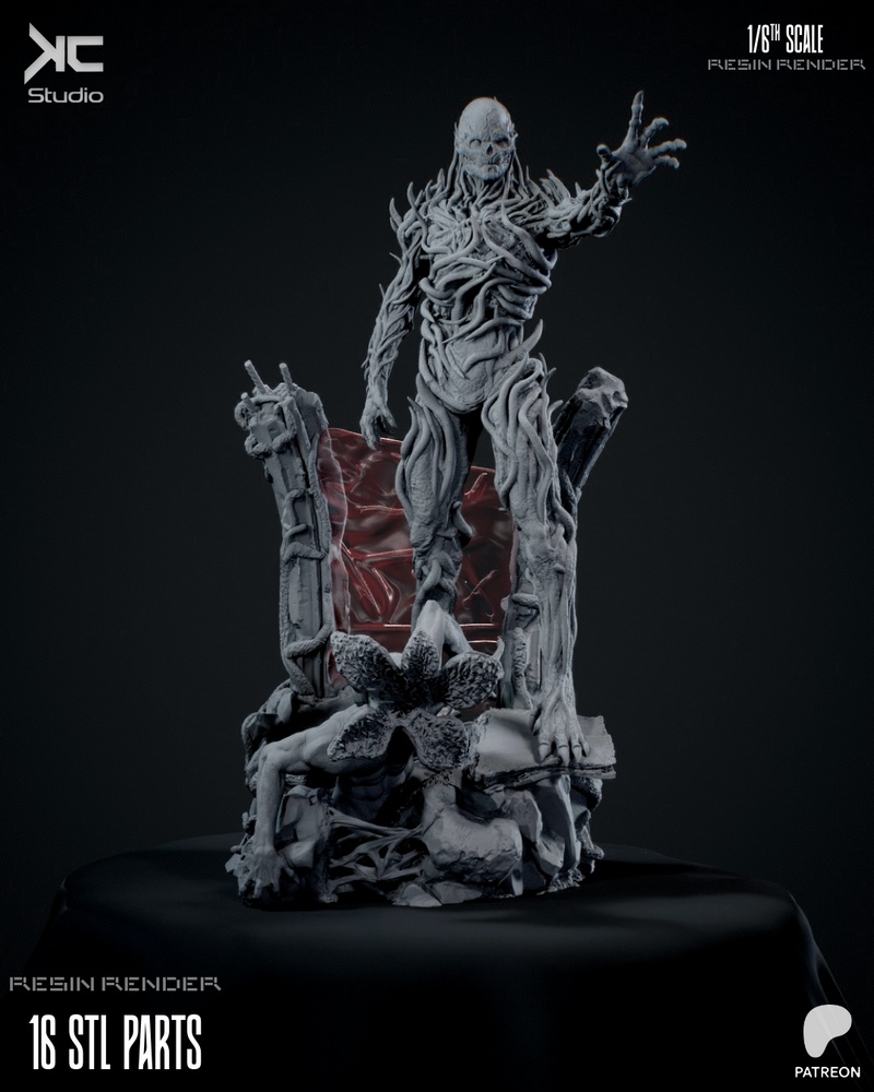 KC Studio - 诡秘之物 3D打印模型|KC Studio – Vecna – Stranger Things Fanart – 3D Print Model