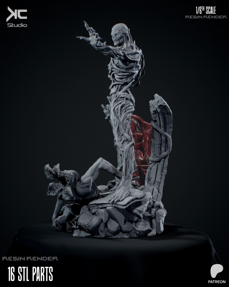 KC Studio - 诡秘之物 3D打印模型|KC Studio – Vecna – Stranger Things Fanart – 3D Print Model