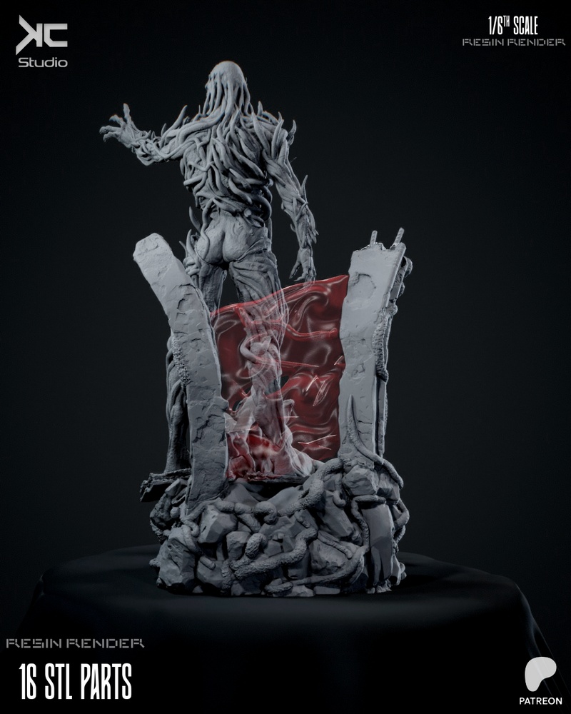 KC Studio - 诡秘之物 3D打印模型|KC Studio – Vecna – Stranger Things Fanart – 3D Print Model