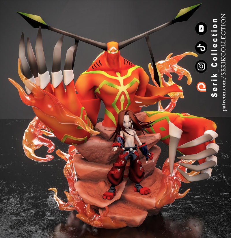赛里克收藏 - 阿豪·阿萨库拉 - 仁王传 3D打印模型|Serik Collection – Hao Asakura – Shaman King – 3D Print Model