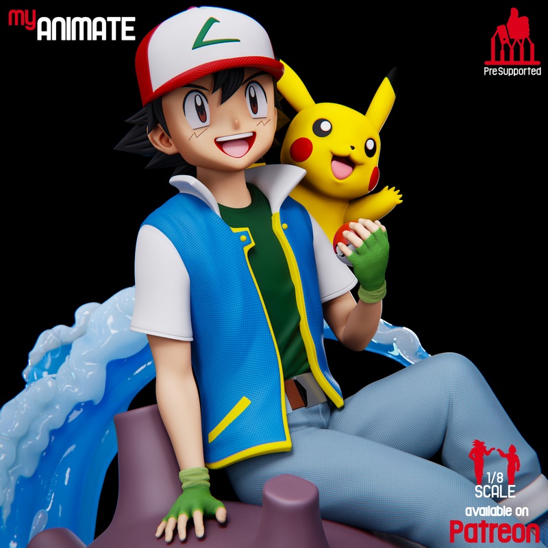 我的动画 - 宝可梦立体模型|My Animate – Pokemon Diorama – 3D Print Model