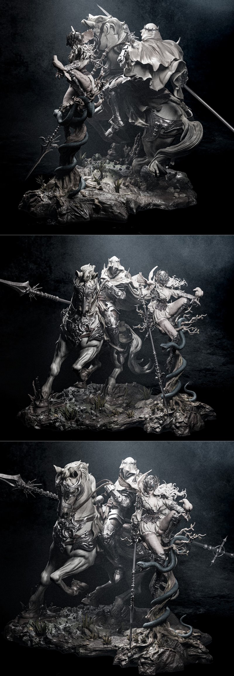 CA 3D工作室 - 长ora达里欧斯 - 迪奥拉米亚 3D打印模型|CA 3D Studios – Lenora Dareios Diorama – 3D Print Model STL