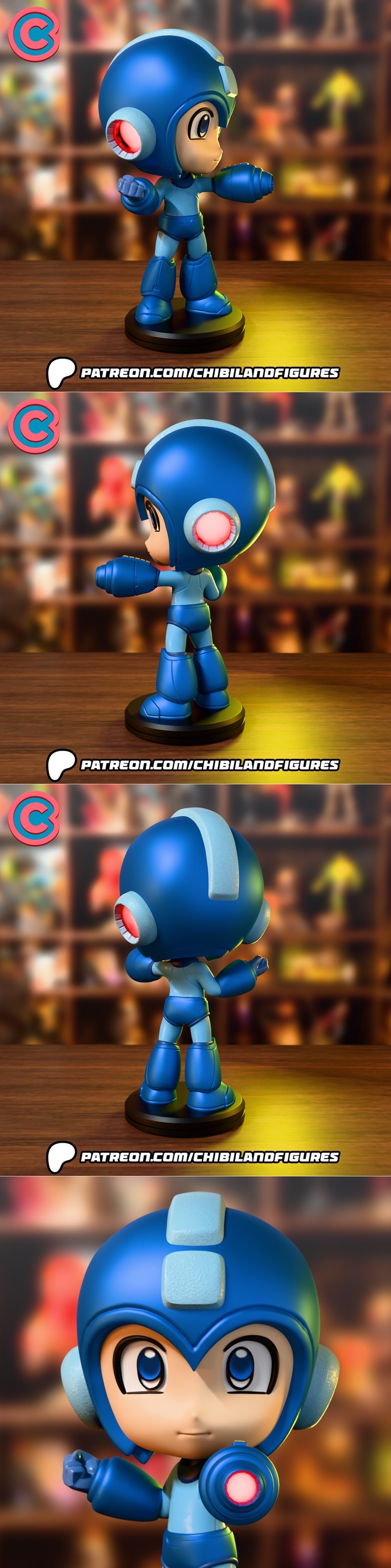 洛克人系列 洛克人Chibi 3D打印模型|Chibi Land Figures – Megaman – Chibi – 3D Print Model STL